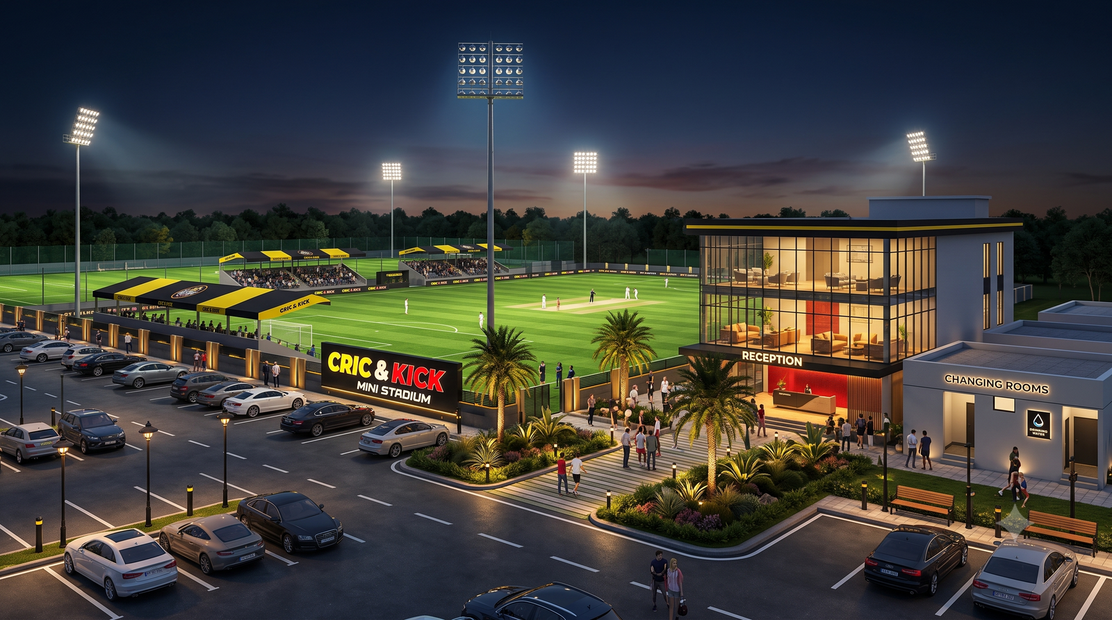 Premium facilities at CRIC & KICK Mini Stadium